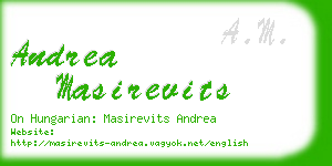 andrea masirevits business card